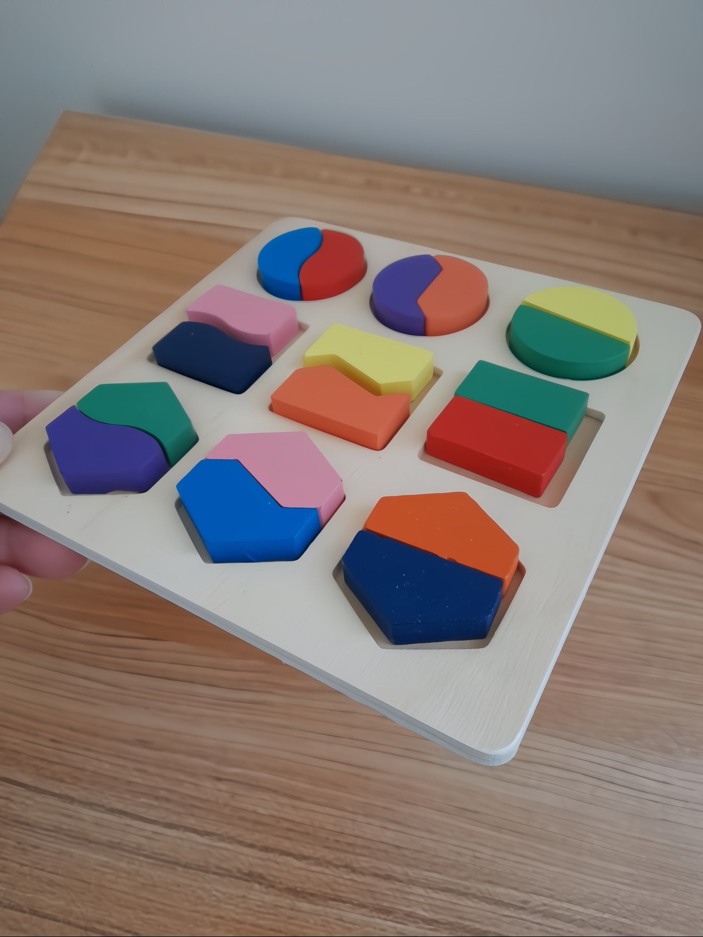 🟨Puzzle Montessori à points - Reconnaissance des formes