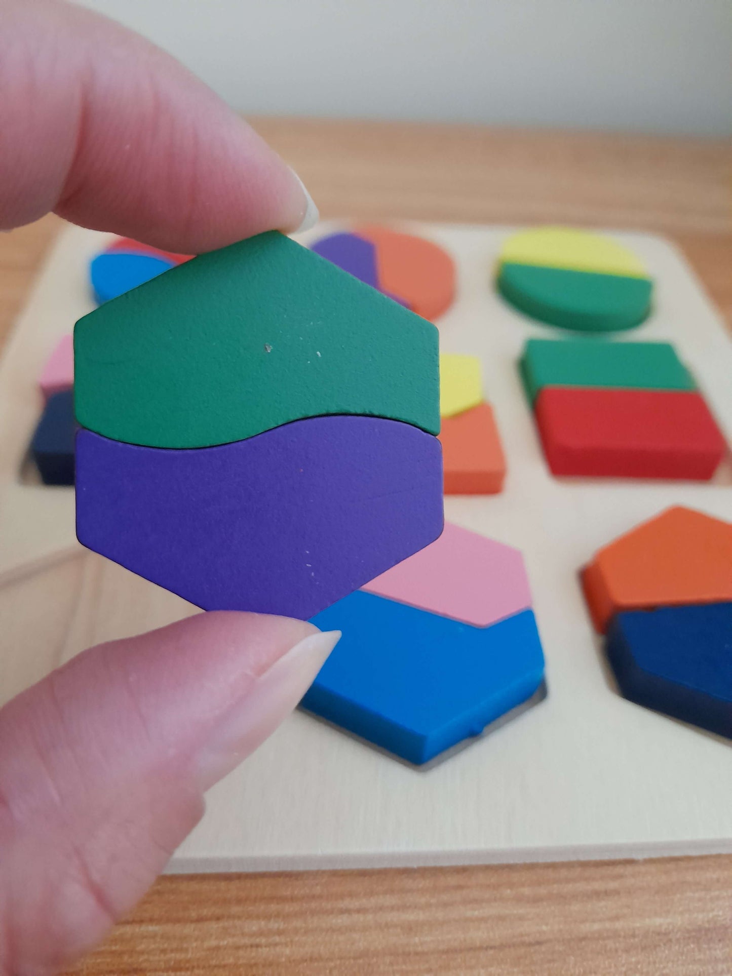 🟨Puzzle Montessori à points - Reconnaissance des formes