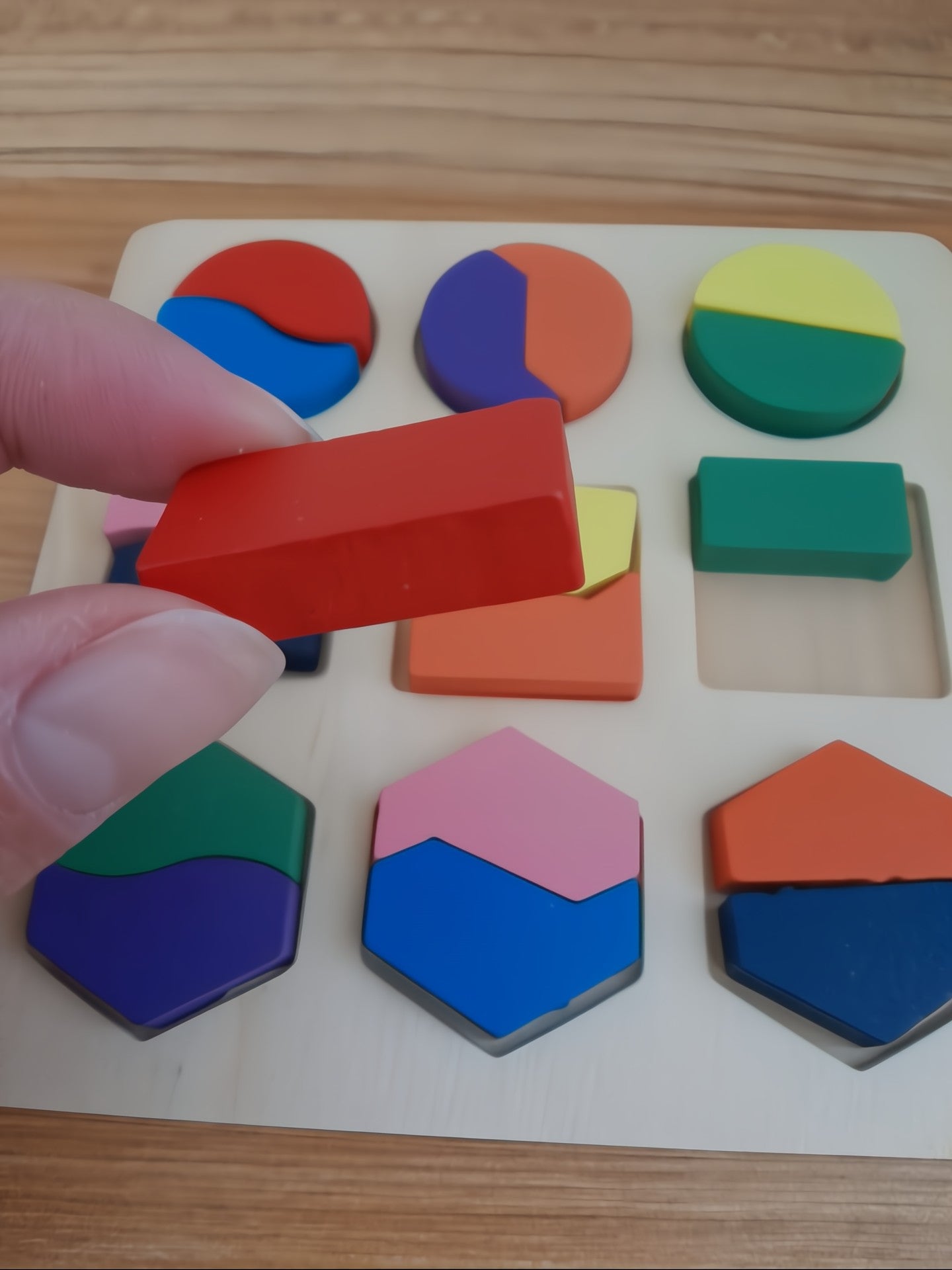 🟨Puzzle Montessori à points - Reconnaissance des formes