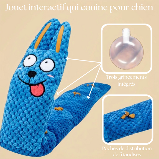 Tapis de Fouille Interactif pour Chiens – Jouet Stimulant avec Couineurs et Cache-Friandises