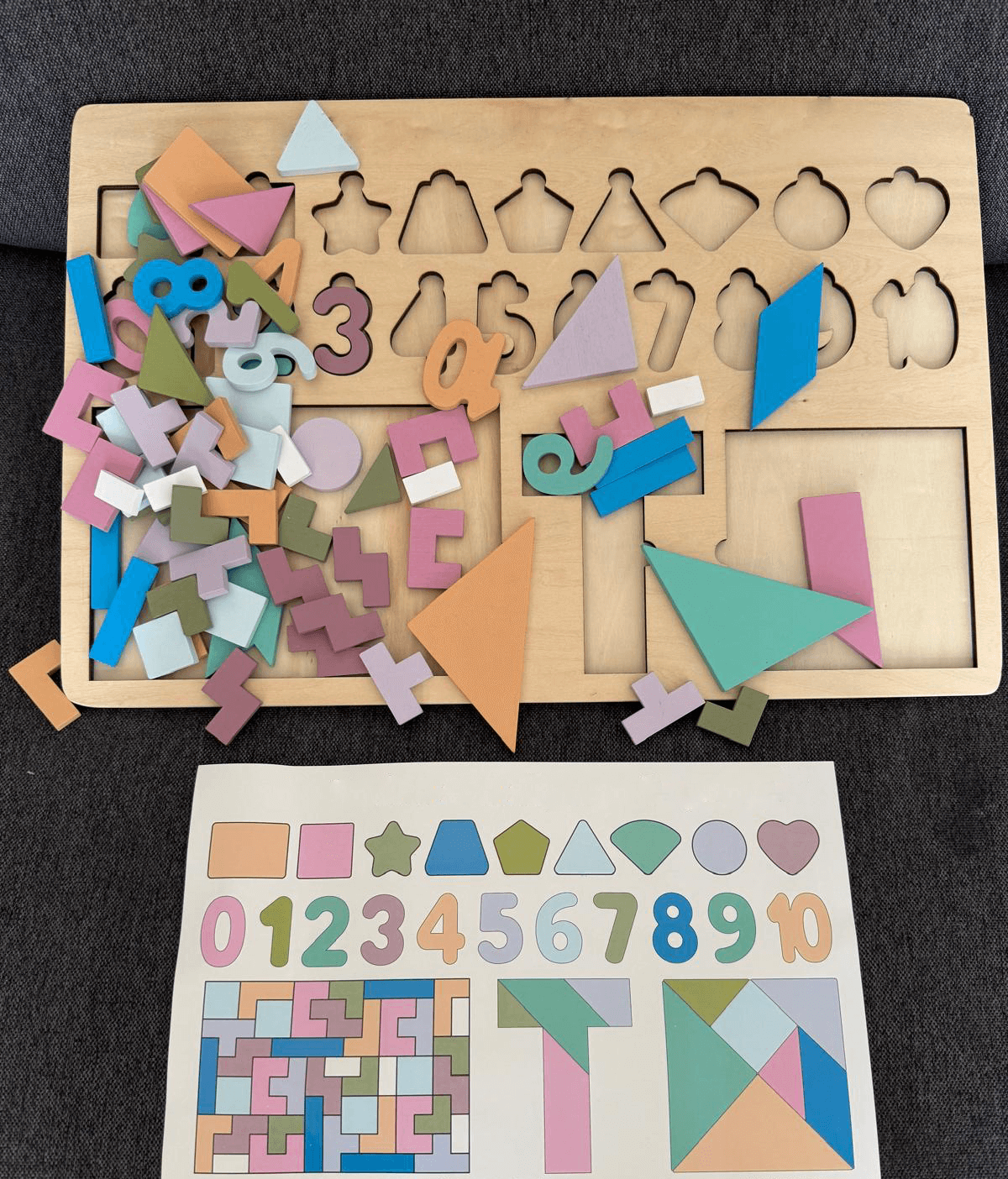 Puzzle en Bois Éducatif 5-en-1 pour Enfants (4-6 ans)