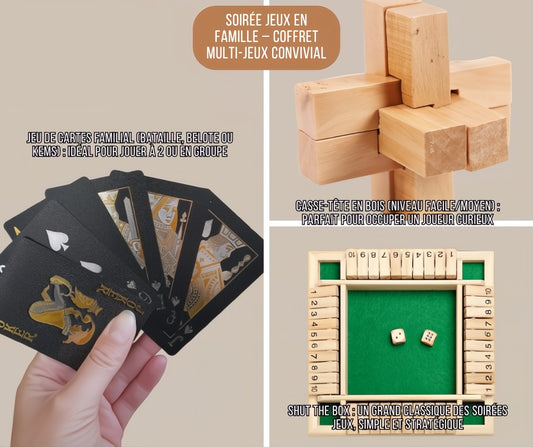 Soirée Jeux en Famille – Coffret multi-jeux convivial