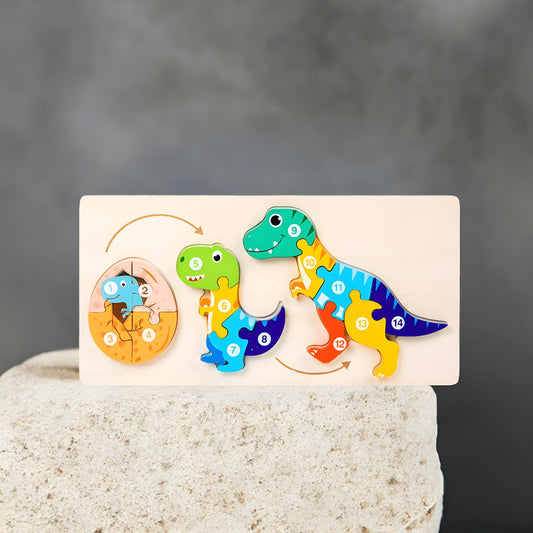 🦆Puzzle Éveil Animaux - Découverte des animaux en bois