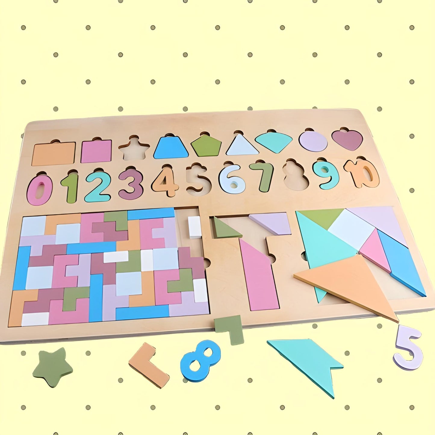 Puzzle en Bois Éducatif 5-en-1 pour Enfants (4-6 ans)
