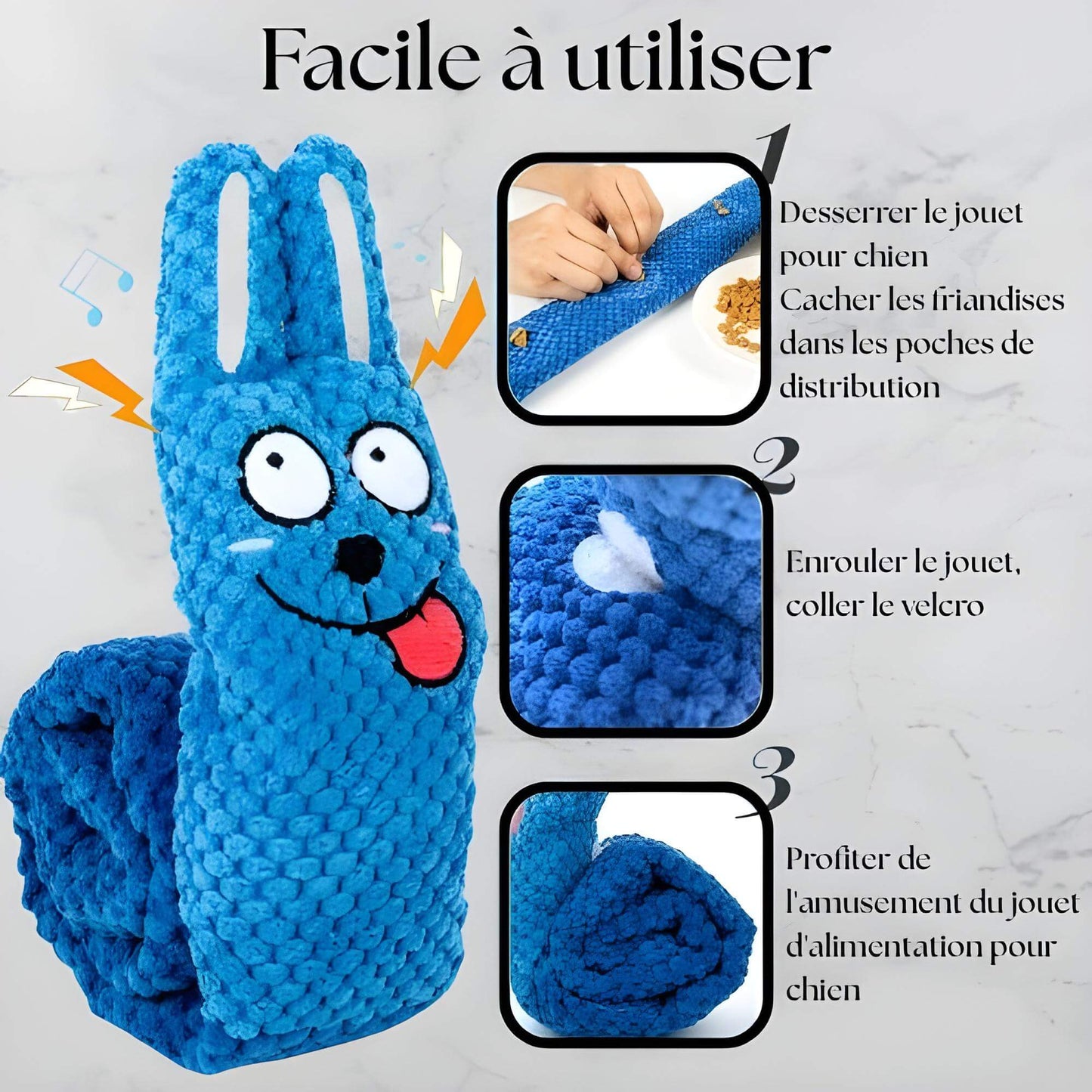 Tapis de Fouille Interactif pour Chiens – Jouet Stimulant avec Couineurs et Cache-Friandises