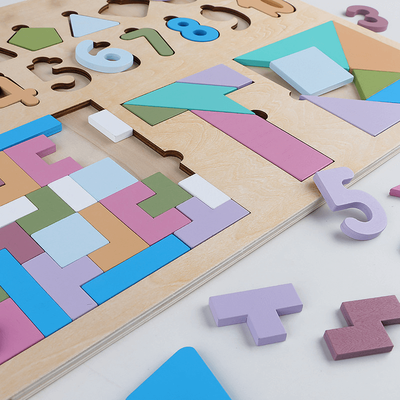 Puzzle en Bois Éducatif 5-en-1 pour Enfants (4-6 ans) - InstantJeux