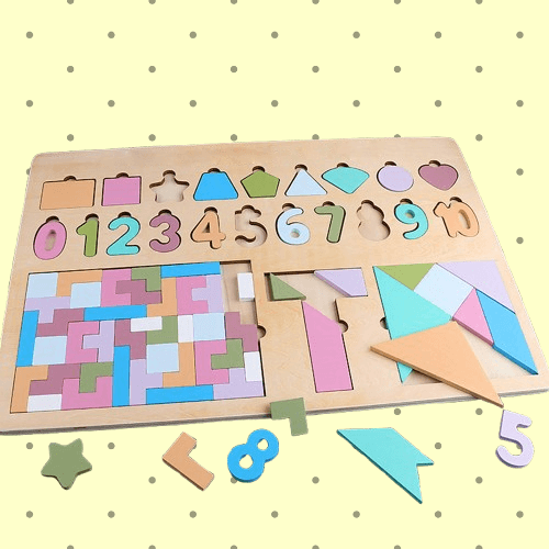 Puzzle en Bois Éducatif 5-en-1 pour Enfants (4-6 ans) - InstantJeux