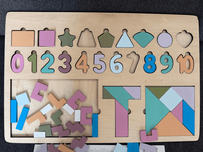 Puzzle en Bois Éducatif 5-en-1 pour Enfants (4-6 ans)