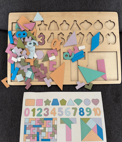 Puzzle en Bois Éducatif 5-en-1 pour Enfants (4-6 ans)