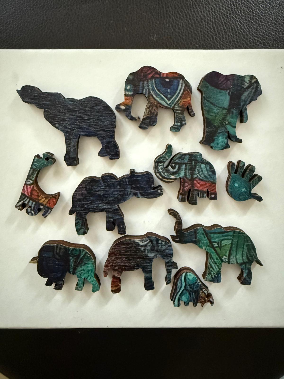 Wild Animal Puzzles: Dinosaur, Cat, Elephant