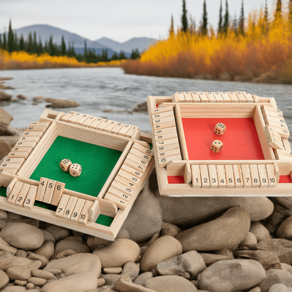 Fermez la boîte - Jeu de plateau classique en bois à 4 côtés avec 12 chifes rabattables, jeu Fermez la boîte - Jeu de plateau classique en bois à 4 côtés avec 12 chifes rabattables, jeu