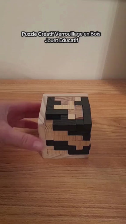Creative Wooden Interlocking Puzzle - Educational Toy